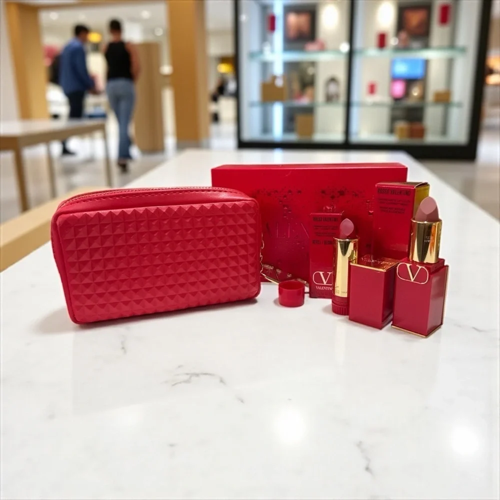 Valentino Rosso Valentino Holiday Lipstick Duo Bag Set